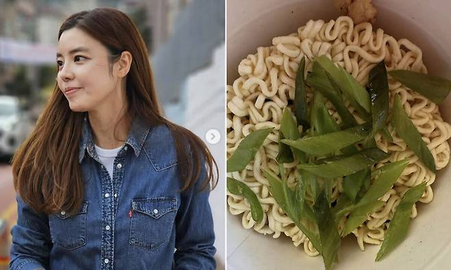 배우 김규리가 올린 ‘파, 면’ 사진. 인스타그램 캡처