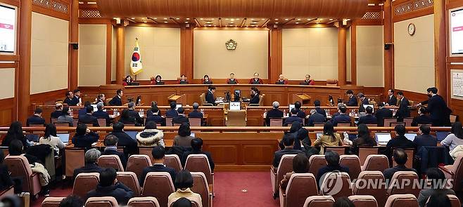 헌법재판소 대심판정 [연합뉴스 자료사진]