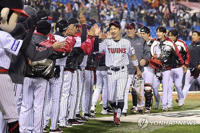 LG 트윈스 선수단 [연합뉴스 자료사진]