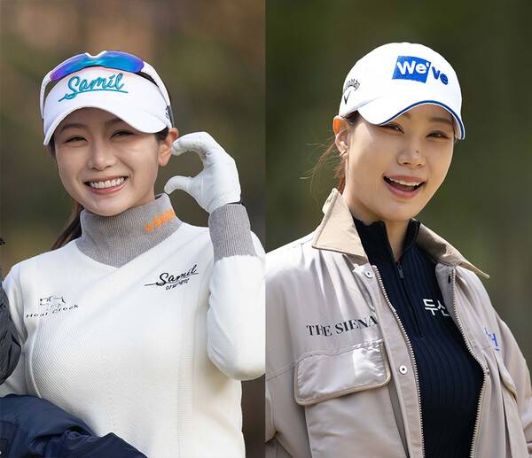 2025년 한국여자프로골프(KLPGA) 투어 '국내 개막전' 두산건설 위브 챔피언십에 출전한 안소현, 유현주 프로, 사진제공=KLPGA