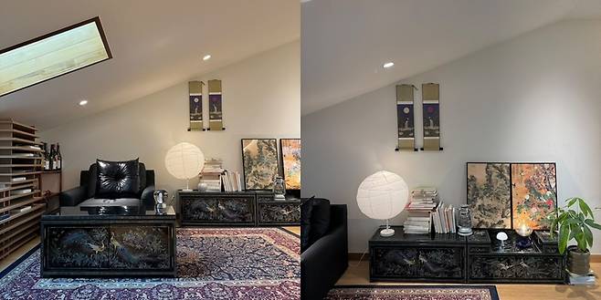 주택살이 중인 장영진씨(@kunta_home)는 옥탑방을 자개장들로 꾸몄다.