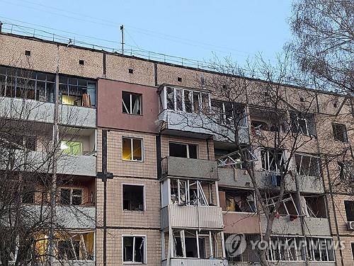 러시아 미사일에 공격당한 크리비리흐의 주거 건물 [AFP 연합뉴스 자료사진. 재판매 및 DB 금지]