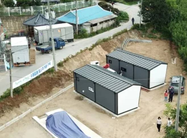 경북도가 산불 피해 주민들에게 공급할 예정인 임대주택의 모습. 도는 1채당 4천여만원의 예산이 소요될 것으로 보고 있다. 경북도 제공