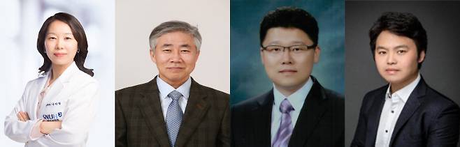 왼쪽부터 서울대병원 융합의학과 나이랑 교수·신경외과 백선하 교수, 서울대 융합과학기술대학원 박원철 교수, 상하이교통대 릉대순 교수