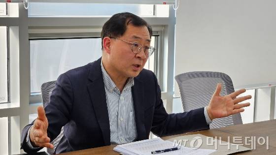 전태연 알테오젠 부사장이 지난 3일 오후 서울 영등포구 사옥에서 진행된 인터뷰를 통해 회사와 향한 의구심과 이에 대한 자신감에 대해 설명하고 있다. /사진=정기종 기자