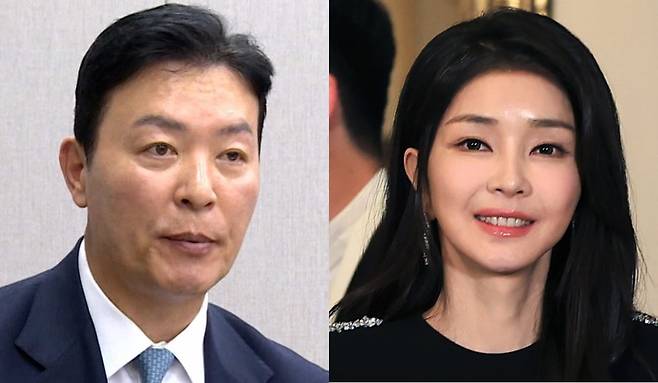 김성훈 대통령경호처 차장과 김건희 여사 [연합]