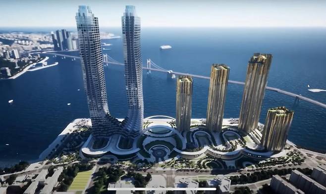 도미니크 페로가 설계한 삼익비치 재건축 조감도. 부산시 제공