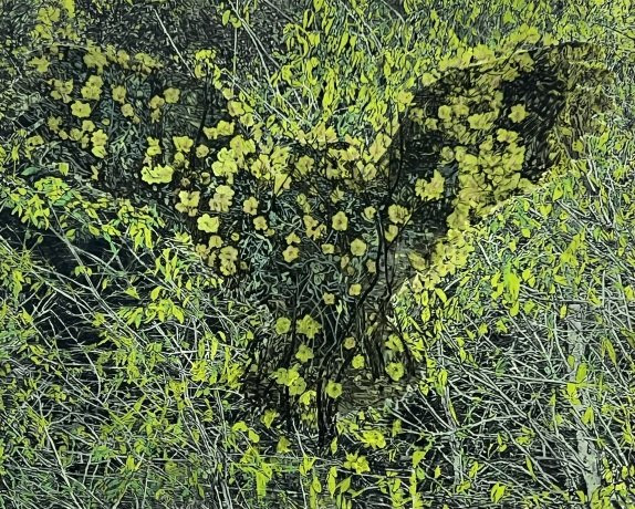 내 안의 풍경25-102. 130cm x 162cm. 광목천에 혼합재료. 2025