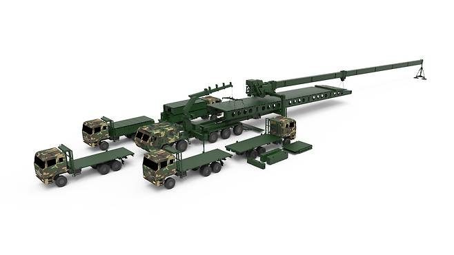 국내 기술로 개발한 '전술교량-Ⅱ' [방위사업청 제공]