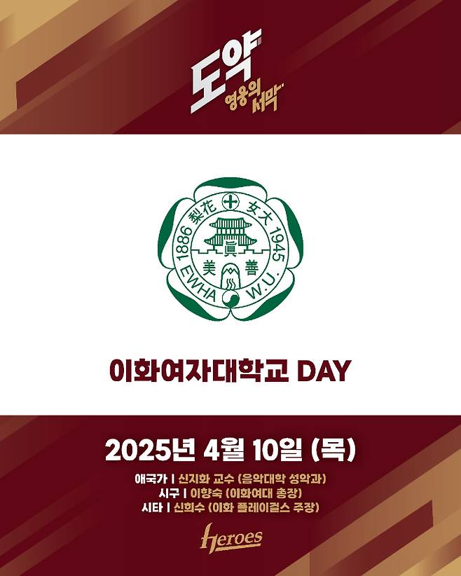 '이화여자대학교 DAY' 홍보 포스터. 키움 제공