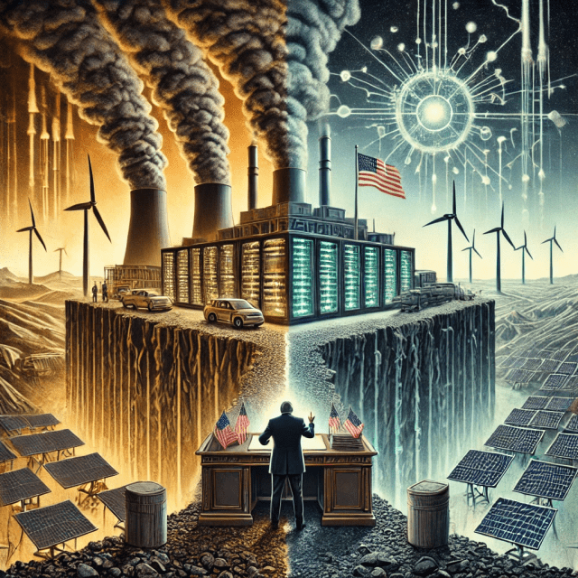 미국 트럼프 행정부가 석탄 산업 활성화를 위한 행정명령에 서명했다. (사진=챗GPT 제작)