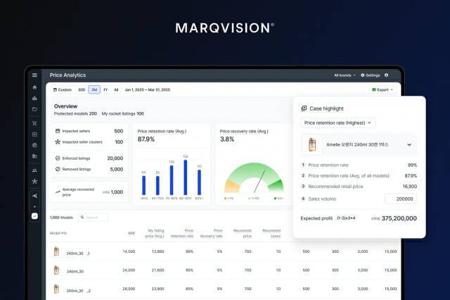 마크비전이 브랜드 가격정책을 훼손하는 무분별한 온라인 할인판매를 막기 위해 가격 모니터링 기능을 전면 강화한다. (사진=마크비전)