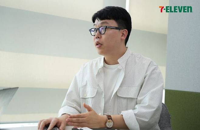 송승배 세븐일레븐 MD가 지난 1일 서울 강동구 세븐일레븐 본사에서 아시아경제와 인터뷰하고 있다. (사진제공=세븐일레븐)