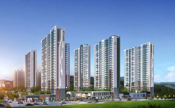 분양 당시 '구미 해모로 리버시티' 투시도 [사진=HJ중공업 건설부문]