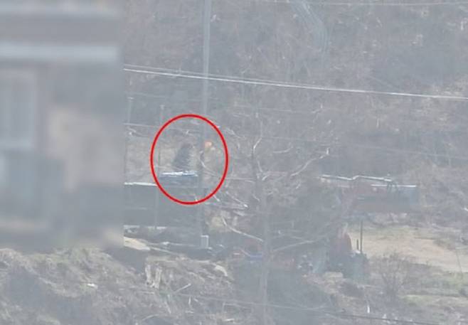 치악산 인근에서 불을 지르는 방화범 모습. (사진=연합뉴스)