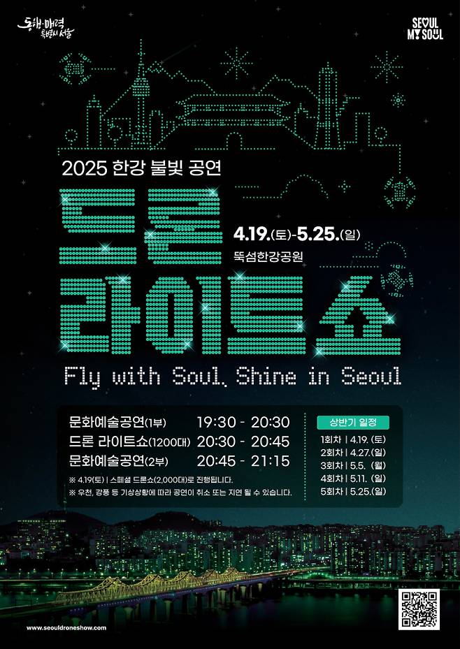 ‘2025 한강 불빛 공연(드론 라이트 쇼)’ (제공: 서울시)