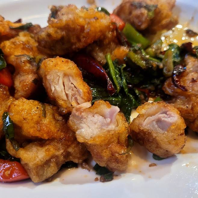 실시간 노총각 깐풍기 반주