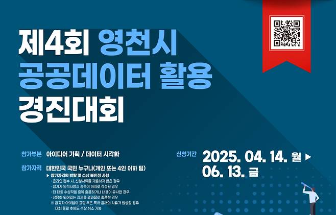 영천시가 오는 14일부터 ‘제4회 영천시 공공데이터 활용 경진대회’를 개최한다. 영천시청 제공