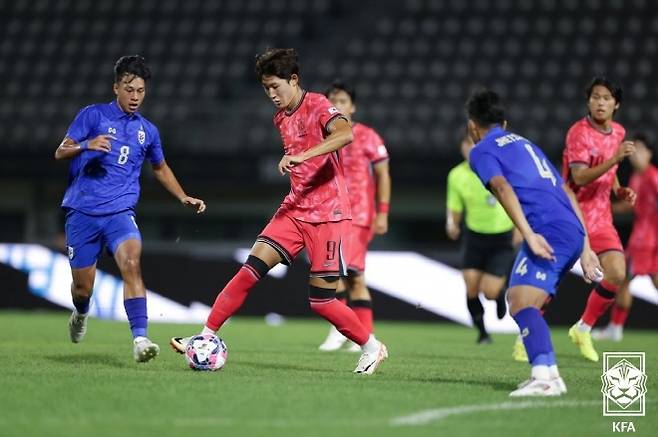 한국 U-20 축구 대표팀 스트라이커 김 결. 사진=대한축구협회