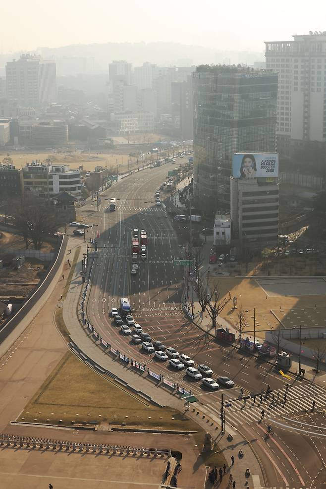 서울 광화문 앞 율곡로의 모습. [연합뉴스]