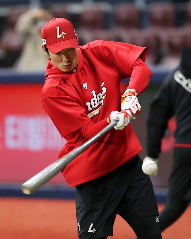 ▲ 10일 대구 삼성전에 선발 좌익수로 출전하는 오태곤 ⓒSSG랜더스