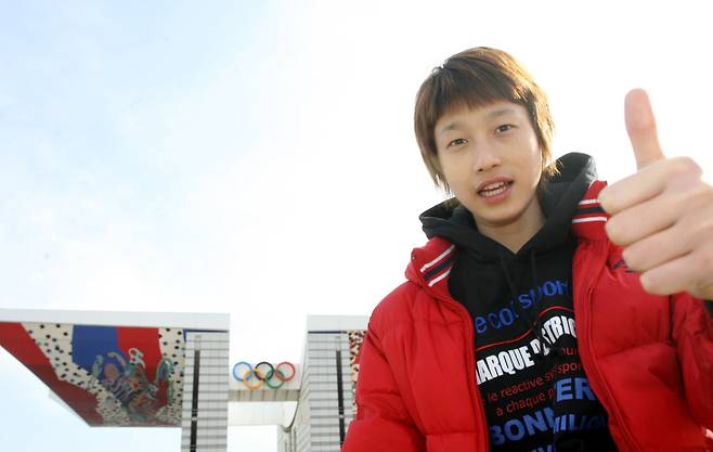 2006년 2월 데뷔 시즌을 마치고 본지와 인터뷰를 한 김연경. IS포토&nbsp;