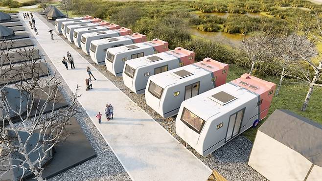 경기도는 해양수산부 '2025년 어촌체험  휴양마을 고도화사업'에 선정된 화성시 서신면 백미리 어촌마을에 오는 2026년까지 카라반 등 체류형 복합 어촌관광지로 조성한다고 11일 밝혔다.경기도 제공