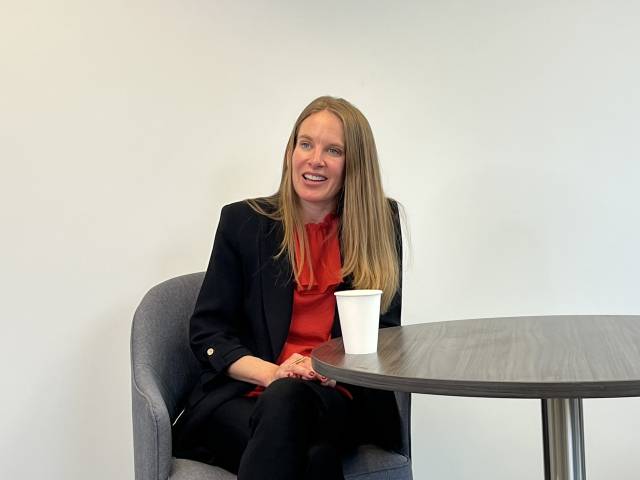 케이트 칼루트케비치 맥라티 어소시에이츠 통상 총괄 전무이사가 10일(현지 시간) 워싱턴에서 인터뷰하고 있다. 이태규 특파원