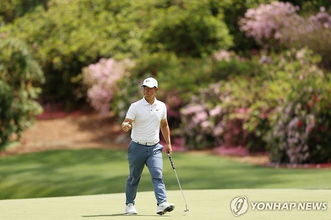 김주형의 1라운드 경기 모습 [게티이미지/AFP=연합뉴스]