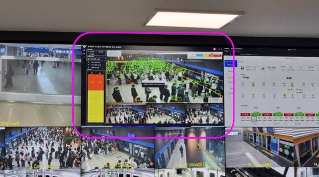 셔틀트레인 관제 AI CCTV 활용 모습.(인천국제공항공사 제공)