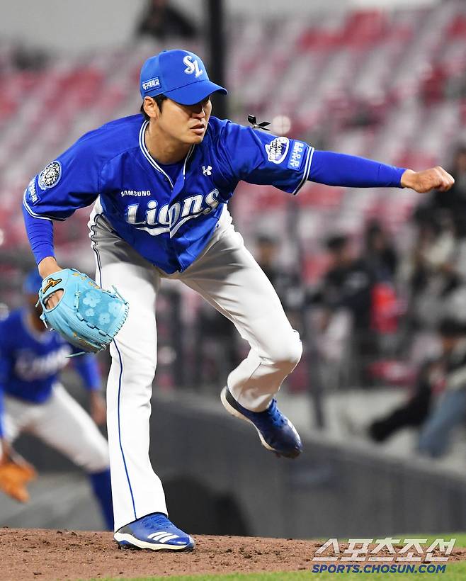 2일 광주 기아챔피언스필드에서 열린 KIA 타이거즈와 삼성 라이온즈의 경기. 삼성 백정현이 역투하고 있다. 광주=박재만 기자 pjm@sportschosun.com/2025.04.02/