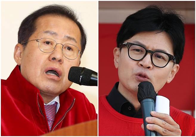 홍준표 전 대구시장과 한동훈 전 국민의힘 대표./뉴스1