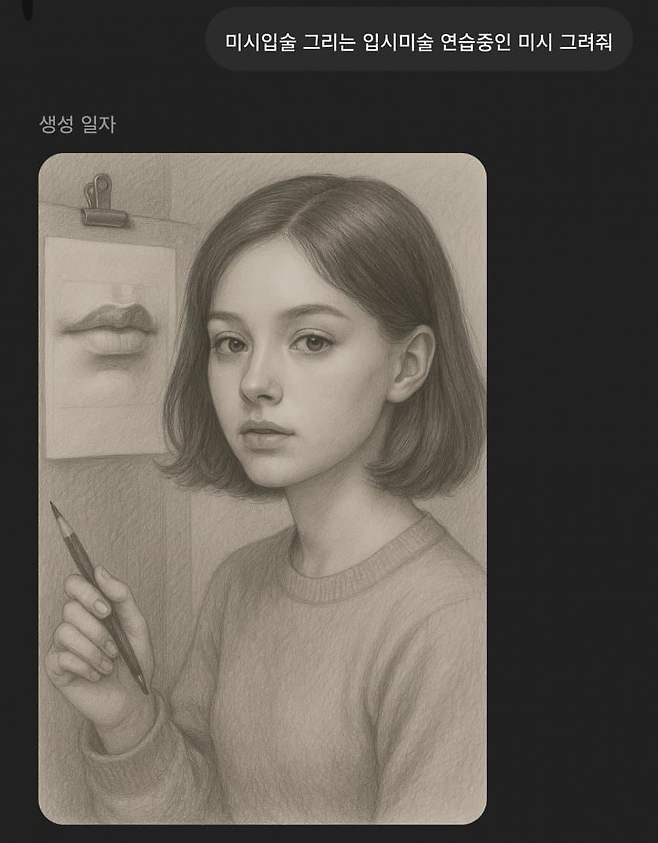 IMG_3407.jpeg 미시입술 그리는 입시미술 연습중인 미시 그려줘 ㅎㄷㄷㄷ
