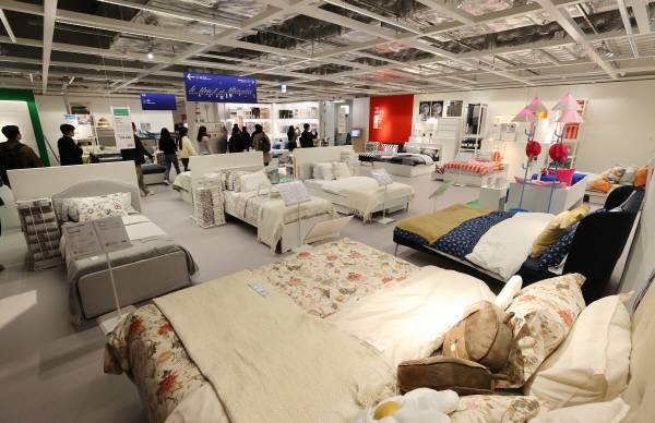 11일 서울 이케아 강동점 미디어 데이에 공개된 매장의 모습. 연합뉴스