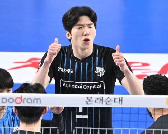 남자배구 대표팀에 발탁된 현대캐피탈의 허수봉. 사진[연합뉴스]