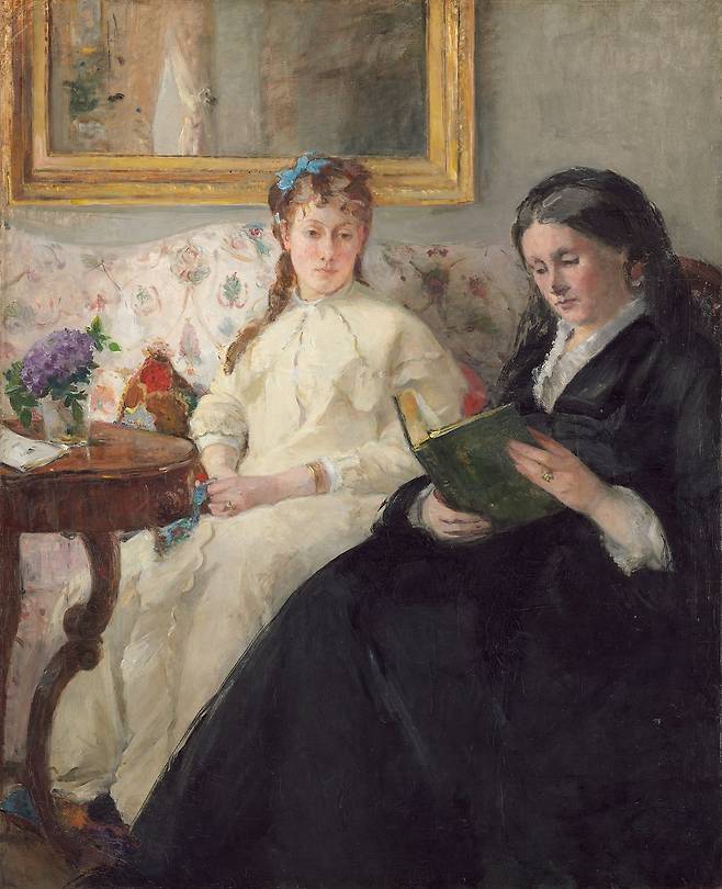 베르트 모리조, 예술가의 어머니와 자매, 1869~1870, 캔버스에 유채, 101x81.8cm, 내셔널 갤러리 오브 아트
