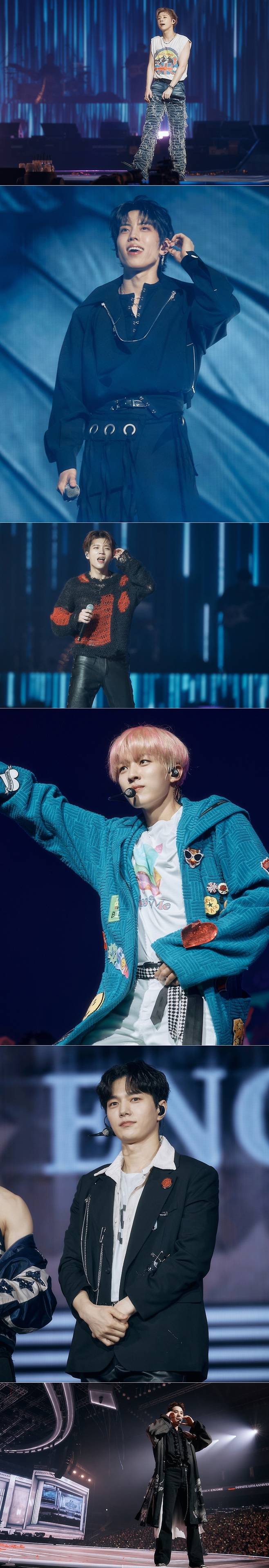 사진=위부터 김성규, 장동우, 남우현, 이성열, 엘, 이성종/인피니트컴퍼니 제공