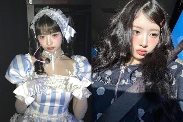 레이가 핑크빛 블러셔를 활용한 메이크업을 자주 선보였다. 레이 SNS