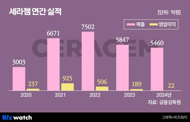 세라젬 실적 추이 /그래픽=비즈워치