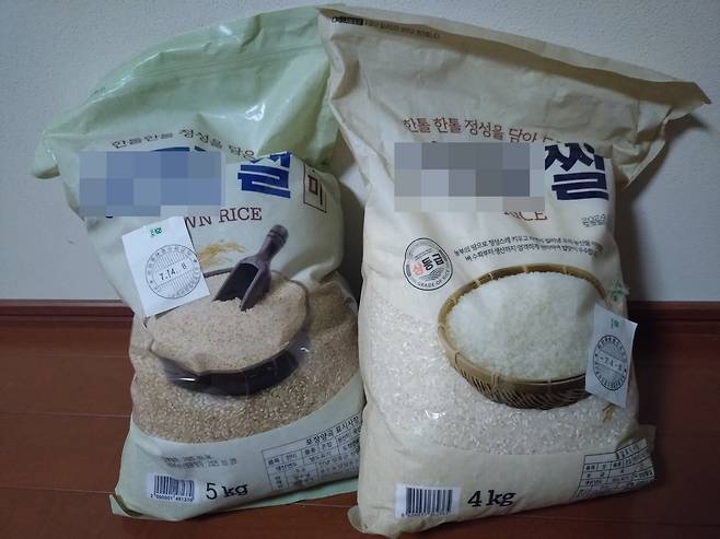 일본인 관광객이 한국에서 구매해 일본으로 가져간 쌀. /X(옛 트위터)