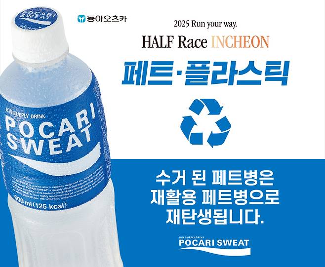 동아오츠카 포카리스웨트가 뉴발란스 '2025 런 유어 웨이 하프 레이스 인천'에서 2년 연속 공식음료로 참가했다.