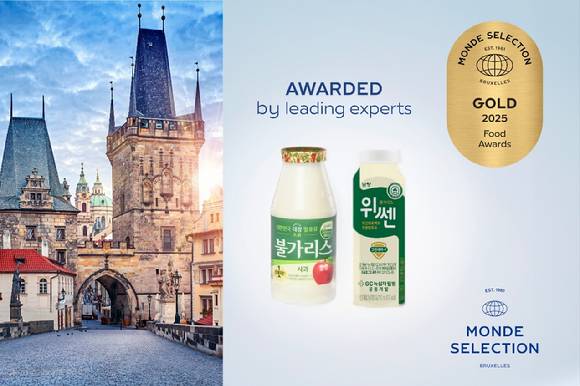 남양유업 불가리스, 위쎈이 7년 연속 몽드셀렉션 금상을 수상했다. [사진=남양유업]