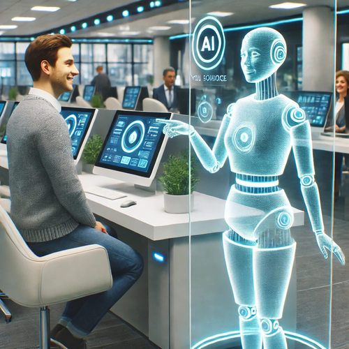 은행 고객과 AI의 모습. [사진 = 챗GPT]