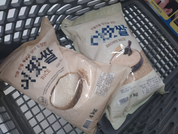 한국을 방문한 한 일본인이 마트에서 산 한국 쌀. 엑스(X·옛 트위터) 캡처