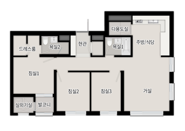 하남교산 푸르지오 더 퍼스트 59C형 평면도