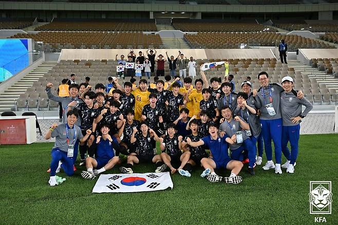 무관심으로 출발했고 대회 내내 설움을 받았는데, 그 어려움을 극복하고 기특한 성과를 냈다. (대한축구협회 제공)