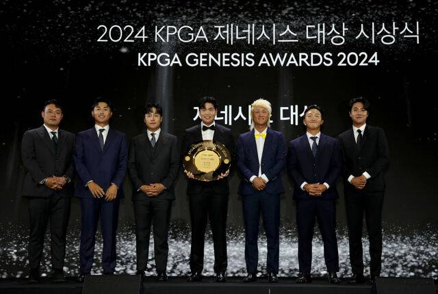 지난해 KPGA 투어 제네시스 포인트 상위 선수들. /KPGA