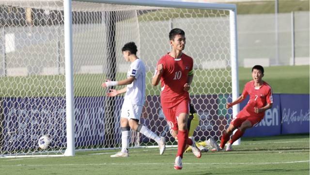 인도네시아-북한(빨간색 유니폼) 경기. /사진=아시아축구연맹 홈페이지 캡처