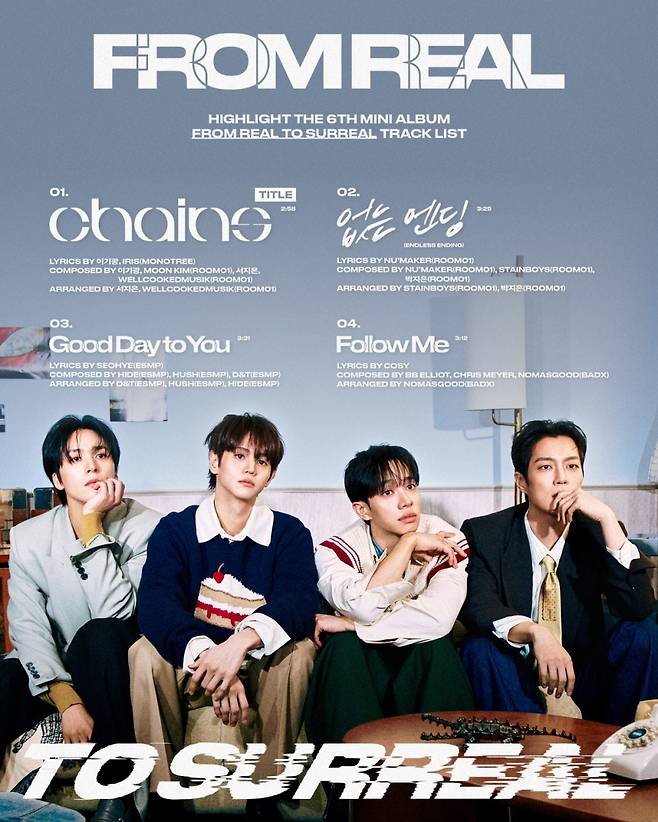 하이라이트, 새 타이틀곡 이기광 자작곡 'Chains'…미니 6집 트랙리스트+트레일러 공개