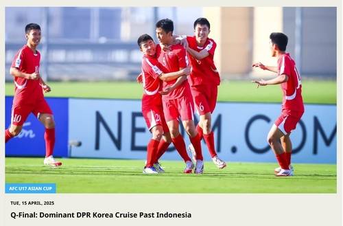 인도네시아를 격파한 북한  [아시아축구연맹 홈페이지 캡처. 재판매 및 DB 금지]